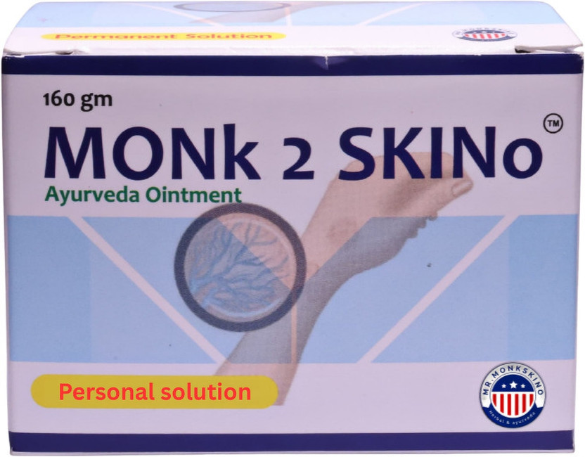 MONk 2 SKINo malam Ayurvedic (Cream) 160g for Ringworm, & Skin recovery(160 g)