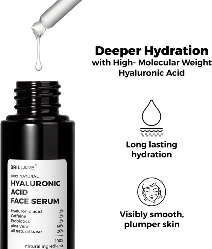 BRILLARE Hyaluronic Acid Face Serum for Anti-Aging | Visible Results in 7 Days(30 ml)