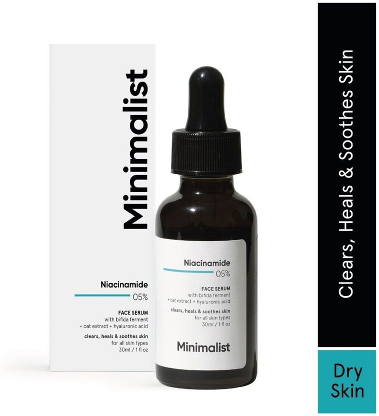 Minimalist 5% Niacinamide Serum for Glowing & Clear Skin with Hyaluronic Acid | Hydrating & Repairing Serum for Men & Women(30 ml)