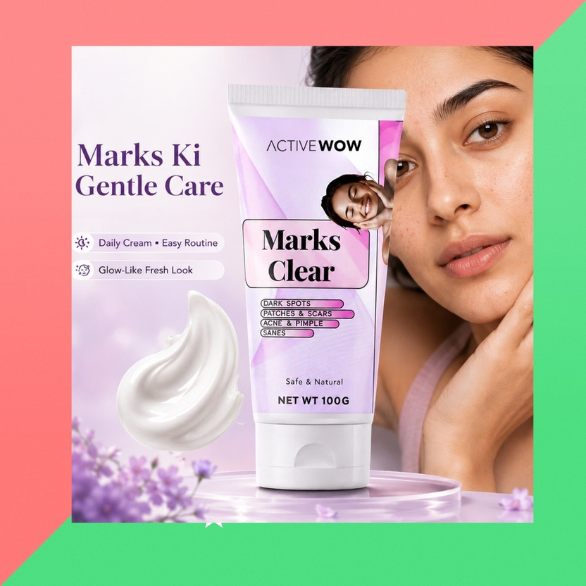 Active Wow Marks Clear crm Face Care Cream for Spots & Skin Marks 100g(100 g)
