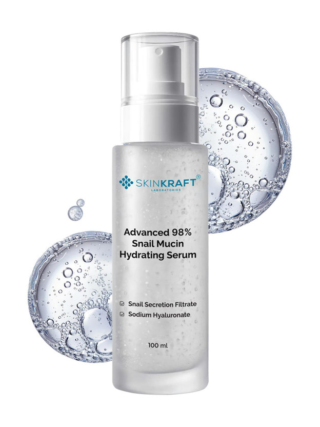 Skinkraft Advance 98% Snail Mucin Serum – Hydrating Snail Serum(100 ml)