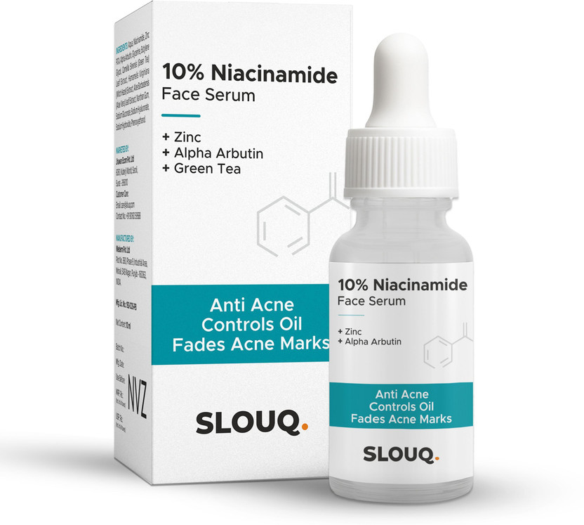 SLOUQ 10% Niacinamide Face Serum - Reduces Acne Marks & Dark Spots(10 ml)