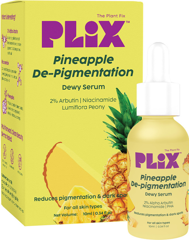The Plant Fix Plix 2% Alpha Arbutin Pineapple Serum for Pigmentation & Dark Spot Reduction(10 ml)