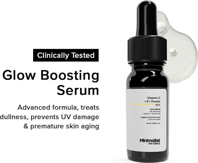 Minimalist Minimalist 16% Vitamin C Serum With Vitamin E & Ferulic acid for Brightening(10 ml) - Flipkart Deal