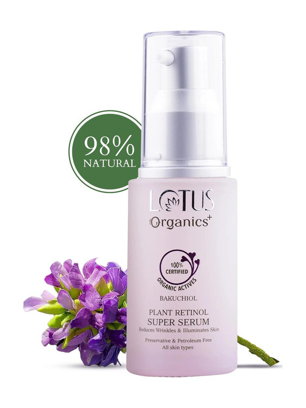 Lotus Organics+ Bakuchiol Plant Retinol Super Serum | Reduces Wrinkels & Illuminates Skin(30 ml)