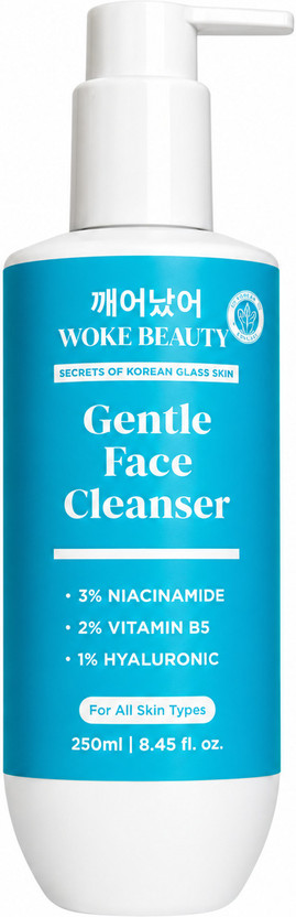 Woke Beauty Gentle Face Cleanser | Hydrating | Non-Foaming | Glowing Skin | Face Wash | All Skin Types(250 ml)