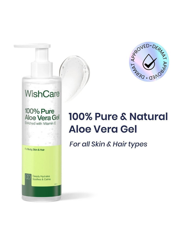 WishCare WishCare Pure & Natural Aloe Vera Gel - Enriched With Vitamin E -(200 ml) - Flipkart Deal