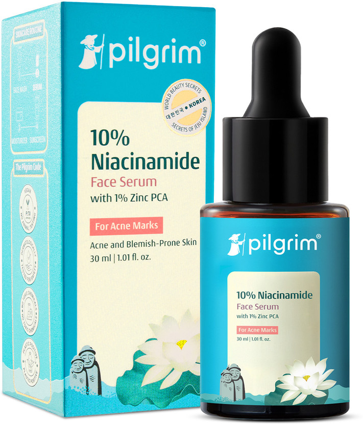 Pilgrim 10% Niacinamide Face Serum for Men and Women|Reduce Acne Mark|Bright Skin(30 ml)