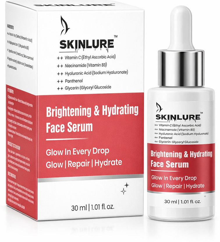 Skinlure Brightening & Hydrating Face Serum with Vitamin C, Niacinamide & Hyaluronic Acid(30 ml)