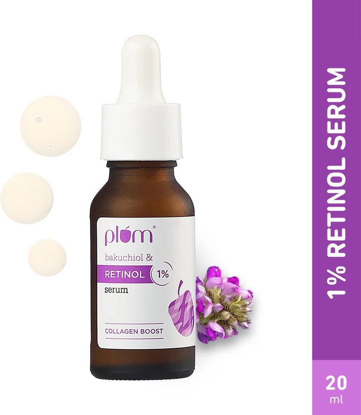 Plum 1% Retinol Face Serum with Bakuchiol | Reduces Fine Lines & Wrinkles(20 ml)