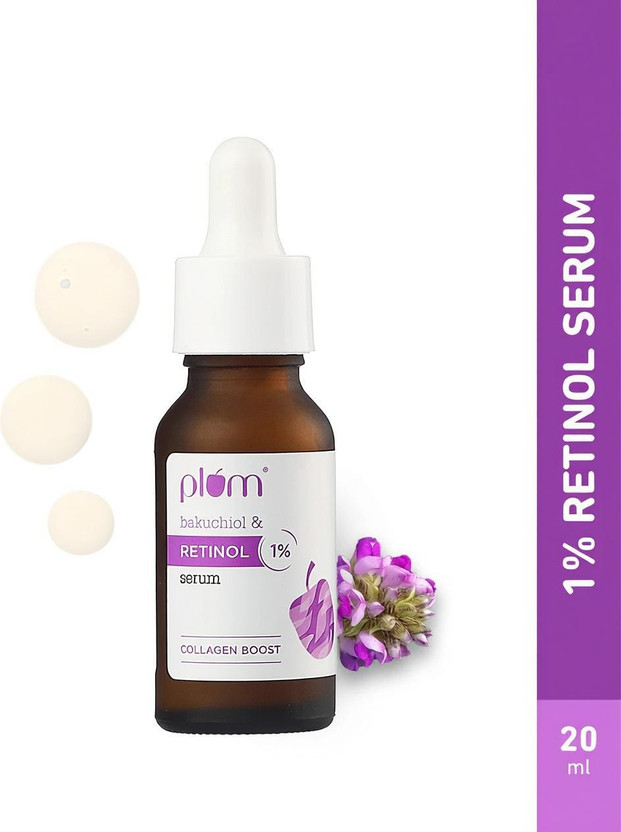 Plum 1% Retinol Face Serum with Bakuchiol | Reduces Fine Lines & Wrinkles(20 ml)