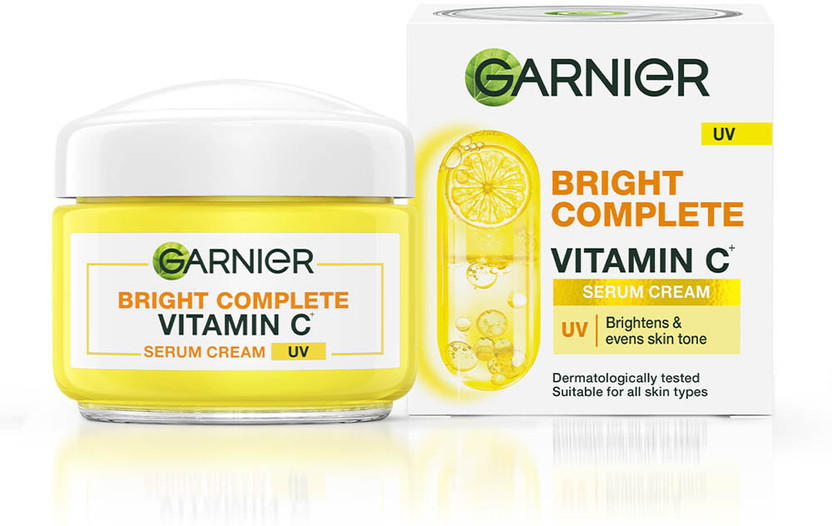 GARNIER GARNIER Bright Complete Vitamin C Serum UV Cream, Sun Protection & Skin Brightening(45 g) - Flipkart Deal