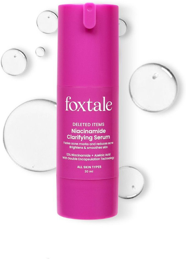 Foxtale 12% Niacinamide Serum with Azelaic Acid|Reduce acne, marks in 14 days(30 ml)