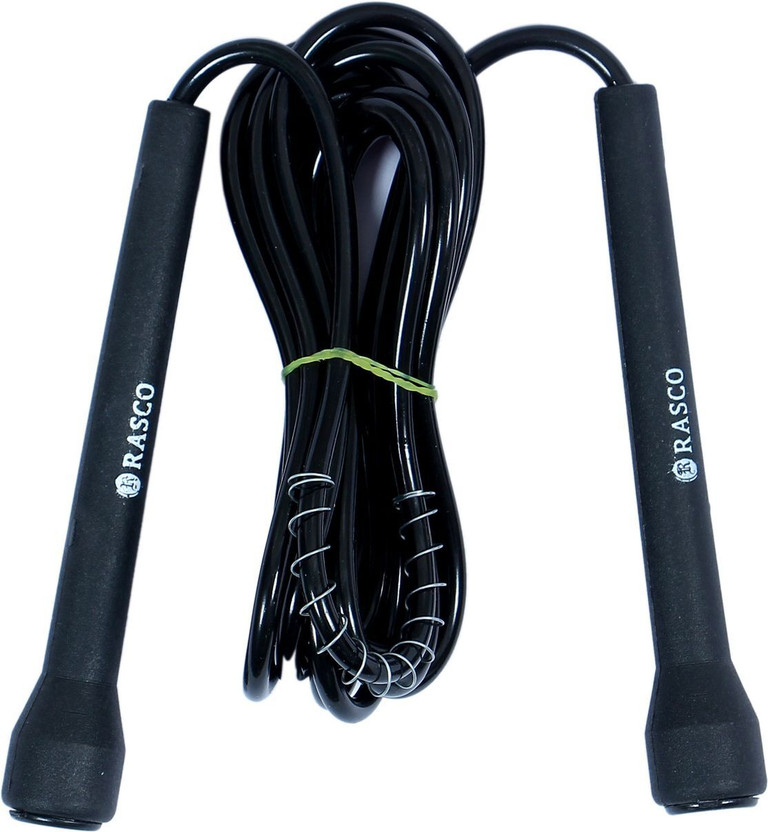 RASCO Skipping Rope Black Freestyle Skipping Rope(Black, Length: 275 cm)
