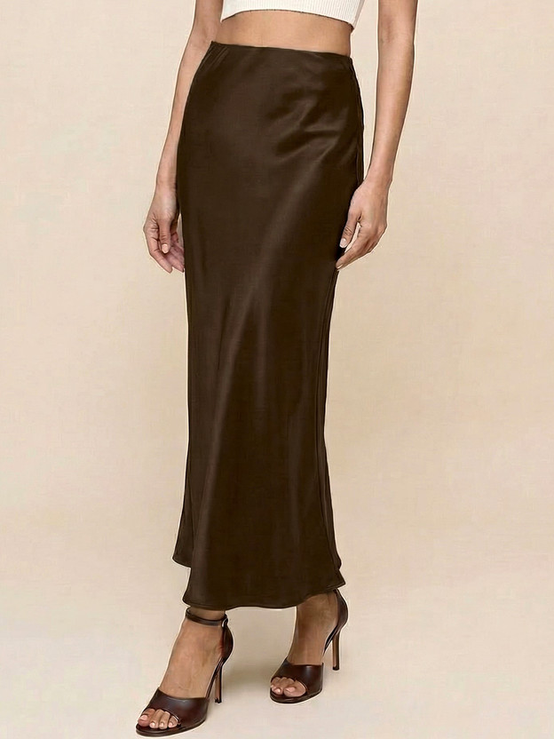 ADDYVERO ADDYVERO Solid Women A-line Brown Skirt - Flipkart Deal
