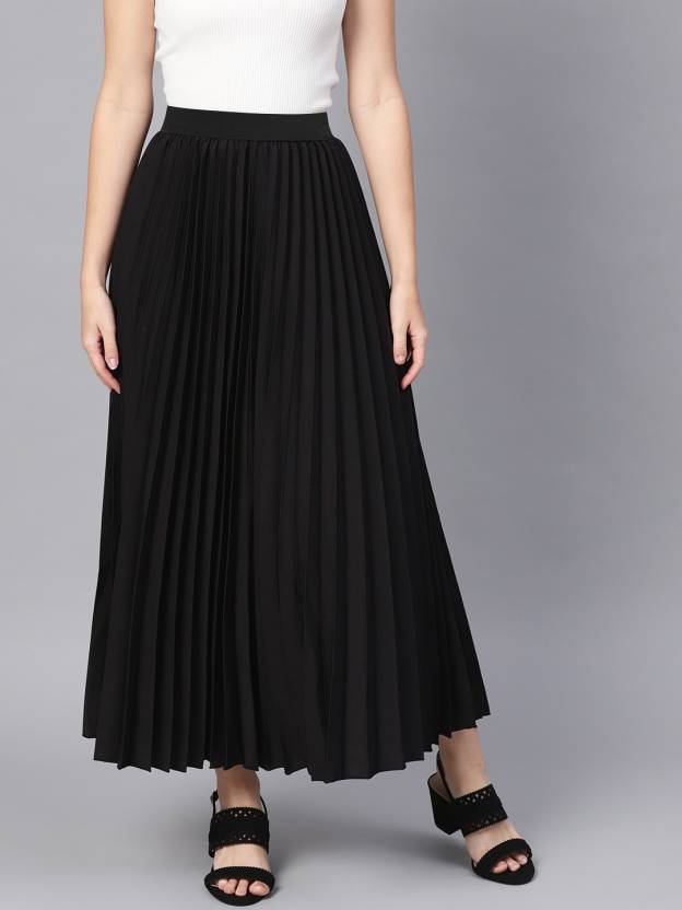 Studio Curve Collection Pleated Midi Skirt, Black Dresses Skirts |  Islamiyyat.Com