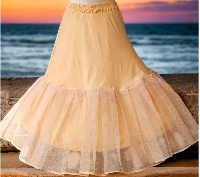 THE SATYAY FASHION Dyed Women Flared Gold Skirt