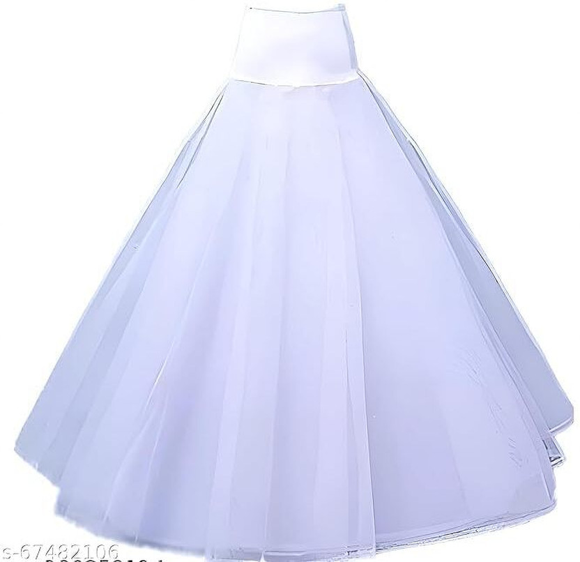 ZOYA CREATION Solid Women A-line White Skirt