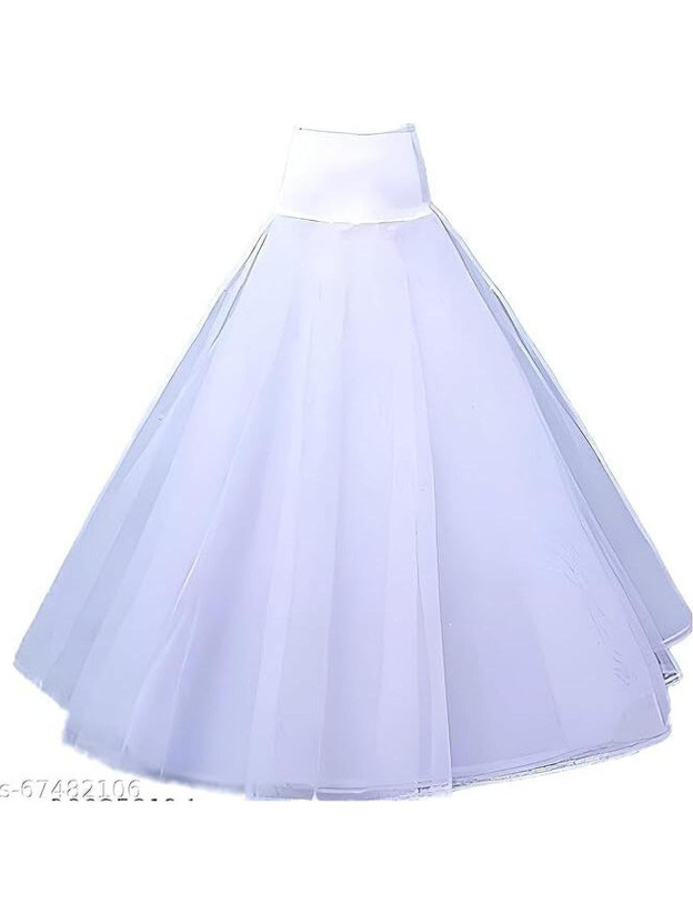 ZOYA CREATION Solid Women A-line White Skirt
