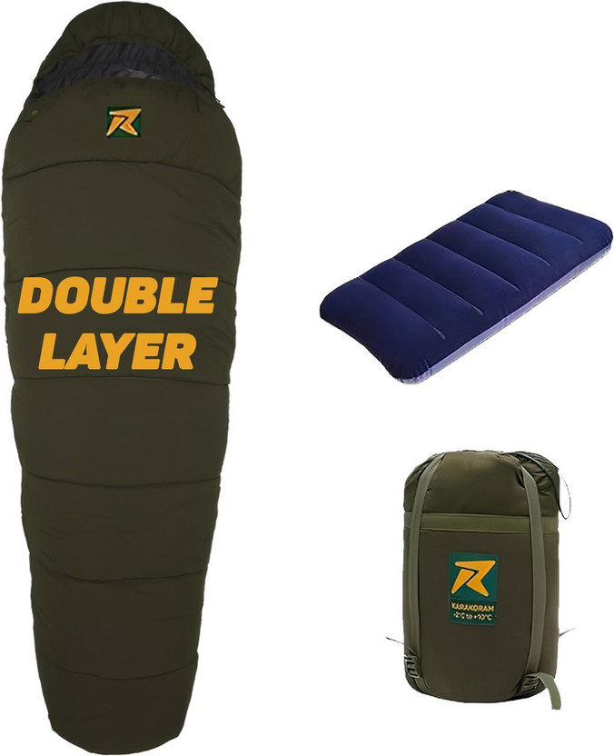 Rocksport Karakoram -2 to +10 (Military Green,1.7 kg) Sleeping Bag