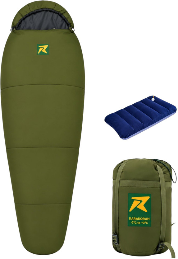 Rocksport Karakoram -7°C to +3 °C(Military Green, 2.5kg) Sleeping Bag(Green)
