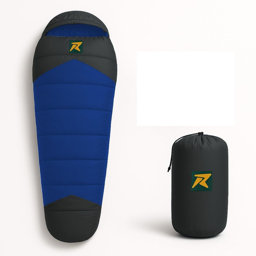 Rocksport Camplite 10°C to 20°C Sleep Bag For Camping and Traveling (Grey/Blue,1kg) Sleeping Bag