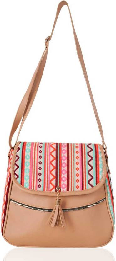Sentinel Beige Sling Bag Beige Shoulder Sling Bag Beige - Price in ...