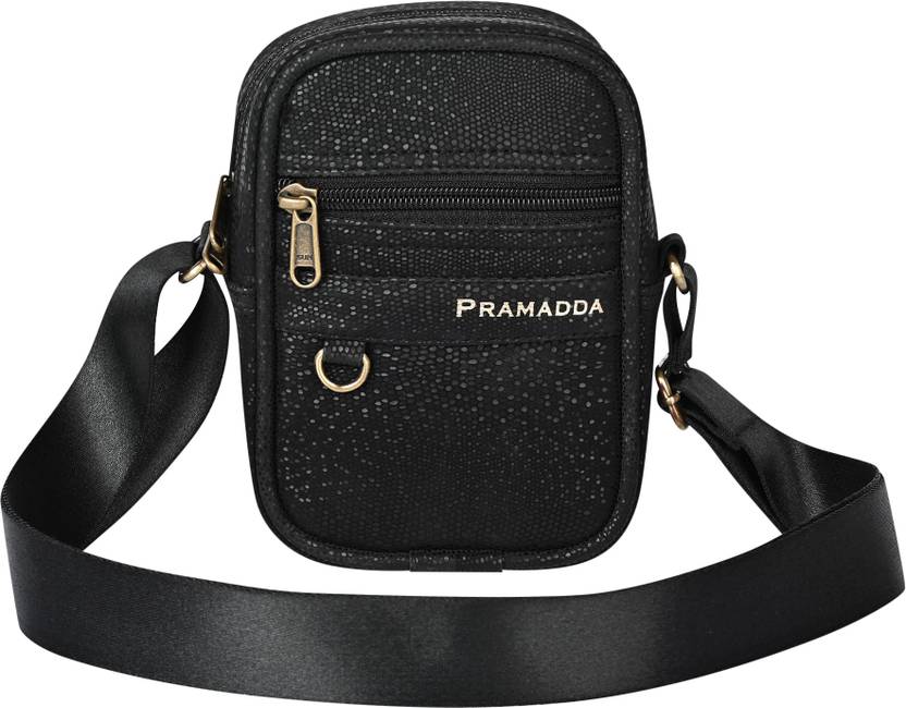 Pramadda Pure Luxury Black Sling Bag Elegant Sling Bag For Men Women