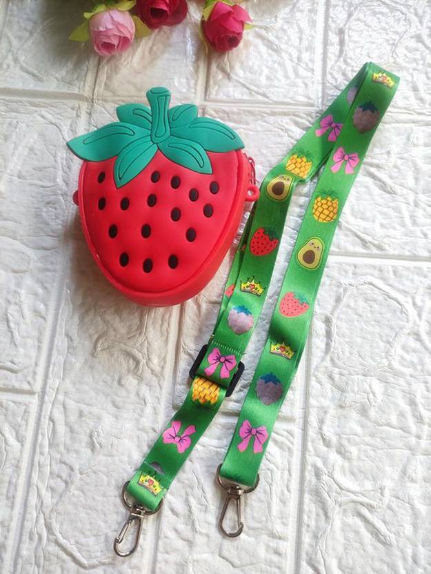 Shravya Passion Red Sling Bag Strawberry shape sling bag cross body
