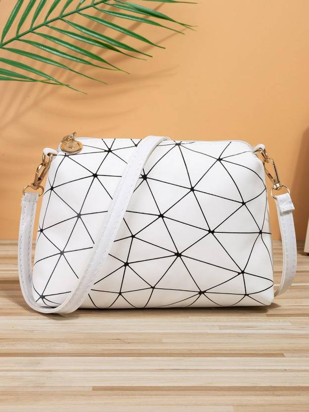 Fargo White Women Sling Bag