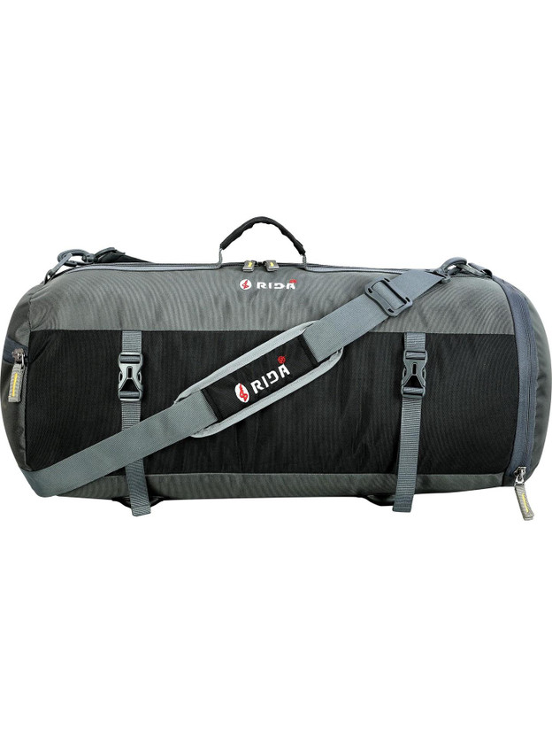 RIDA RIDA (Expandable) Travel Yoga Gym Bag for Men Women, Carrying Workout Gear, Makeup, and Accessories, Shoe Compartment and Wet Dry Storage Pockets, Large Sizes - Grey Duffel Without Wheels - Flipkart Deal