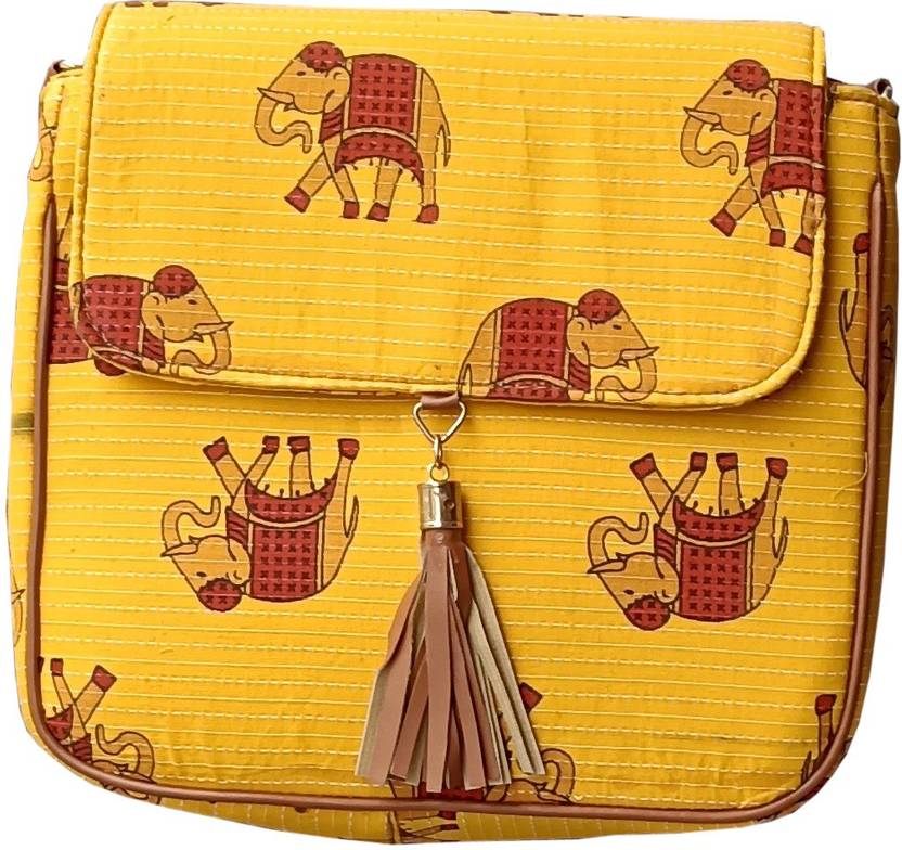 Babbotty Yellow Shoulder Bag Sling shoulder bag for girls women Yellow