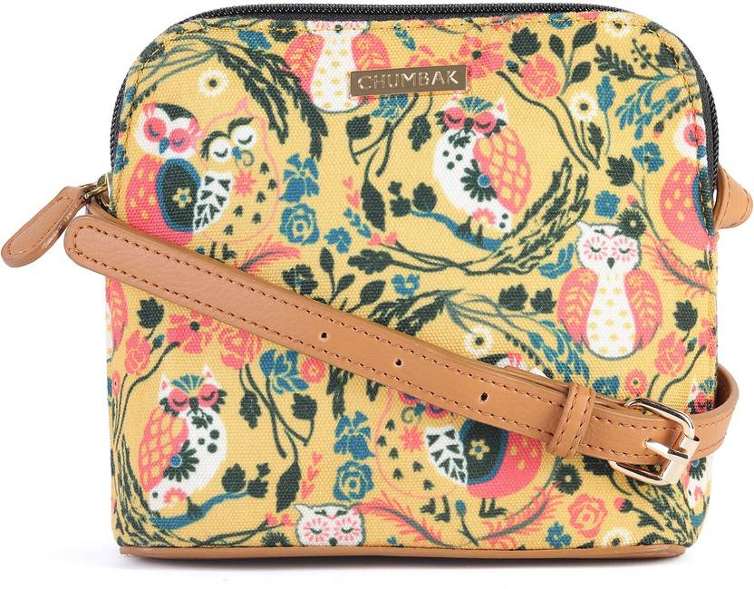 chumbak Yellow Sling Bag Jungle Stories Yellow Price in India