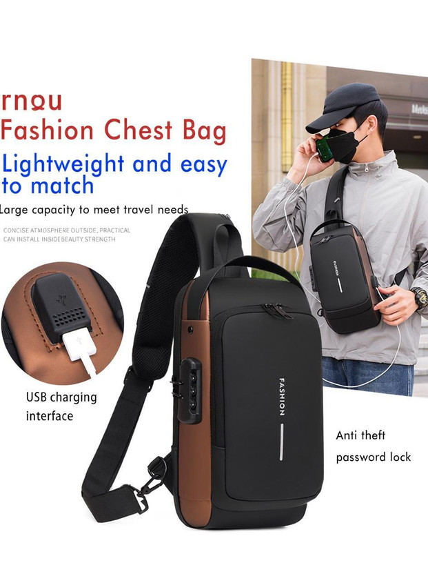 LIFE LIFE INDIA New Anti-Theft Hard Shell Chest Bag Fashion Waist Bag Multifunctional Crossbody 10 L Trolley Backpack(Gold, Black) - Flipkart Deal