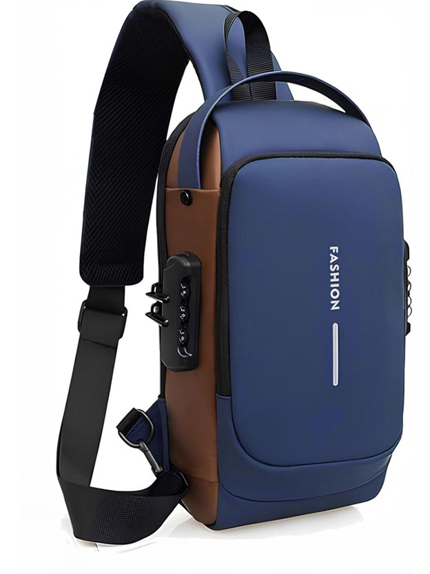 STORITE STORITE Blue Shoulder Bag Smart Crossbody Bag with USB Port & Security Lock – Perfect for Travel - Flipkart Deal