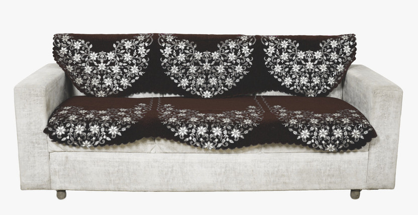 Fashion Fashion Throw Chenille 3 Seater Sofa Embroidered Cover(Pack of 2 Brown) - Flipkart Deal