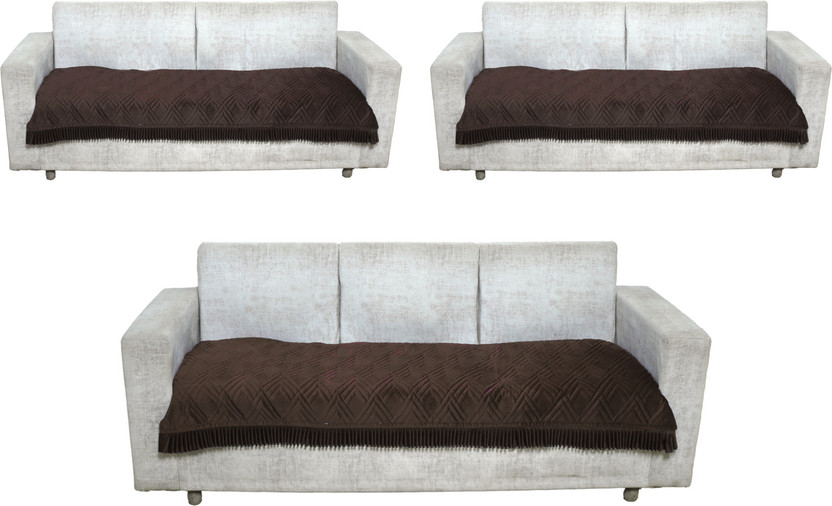 Fashion Fashion Throw Velvet 3 Seater Sofa Geometric Cover(Pack of 3 Coffee) - Flipkart Deal