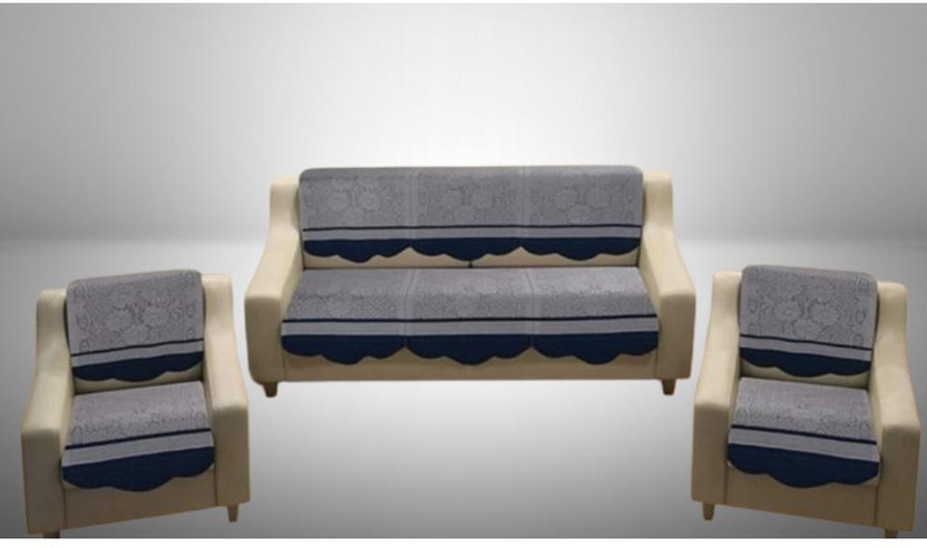 WONDERLAND Cotton 3+1+1 Seater Sofa Floral Cover(Pack of 10 Multicolor)