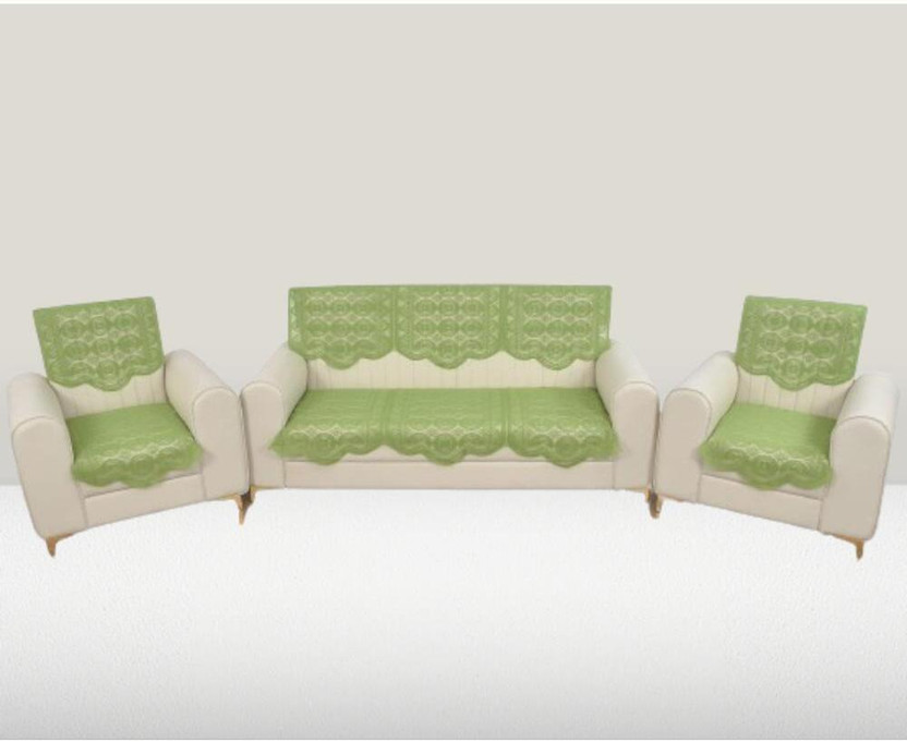 WONDERLAND Cotton 3+1+1 Seater Sofa Floral Cover(Pack of 10 Multicolor)