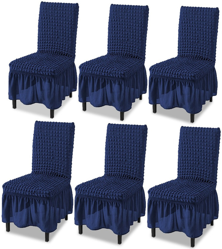 Flipkart Flipkart SmartBuy Polyester 6 Seater Chair Plain Cover(Pack of 6 Navy Blue) - Flipkart Deal