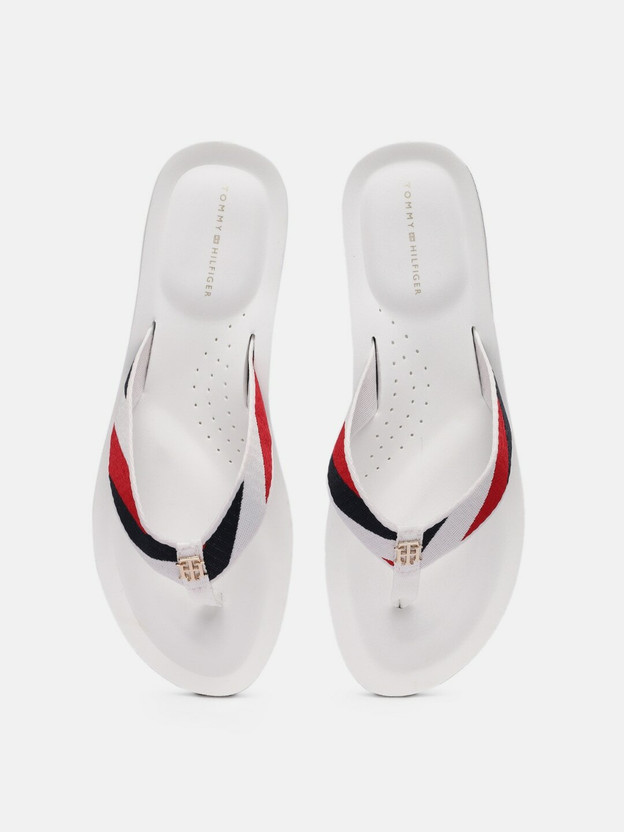 tommy hilfiger white slippers