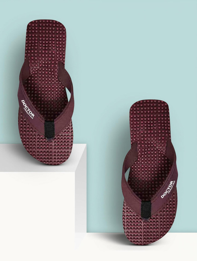 Doctor Verified Women Flip Flops(Maroon , 5)