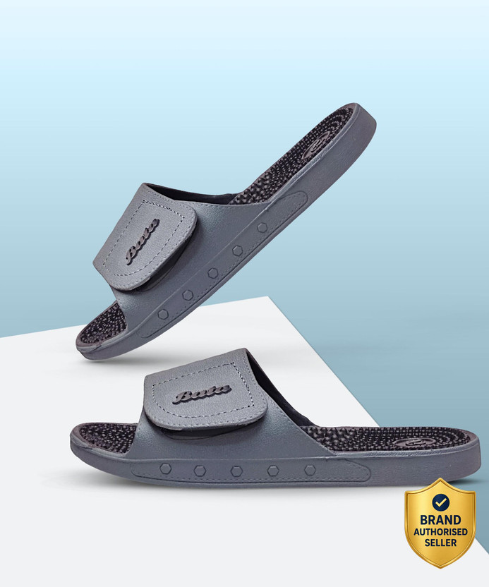 Bata Men Slides(Grey , 10)