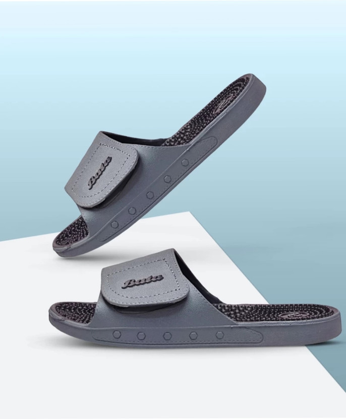 Bata Men Slides(Grey , 8)