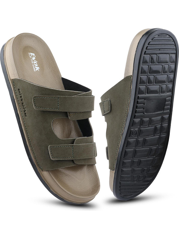EVOK Men Slippers(Olive , 7)