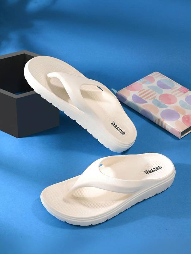 Doctor Health Super Soft Newly Launch | Classic Ultra Soft | Cushion | Comfortable|Premium|Stylish|Trendy Women Flip Flops Off White , 8