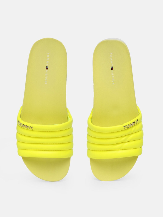 yellow tommy hilfiger flip flops