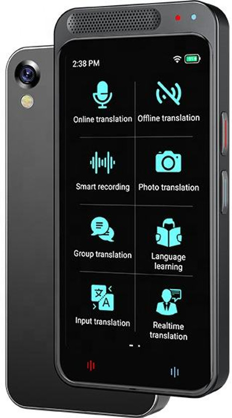 Techdash AI Translator Device(Black)