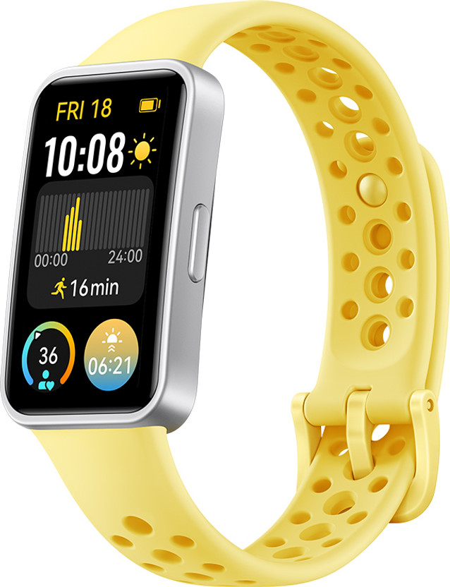 Huawei Band 9,Sleep Tracking,Durable Battery,100 different workout modes,iOS&Android(Yellow Strap, Size : Free size)