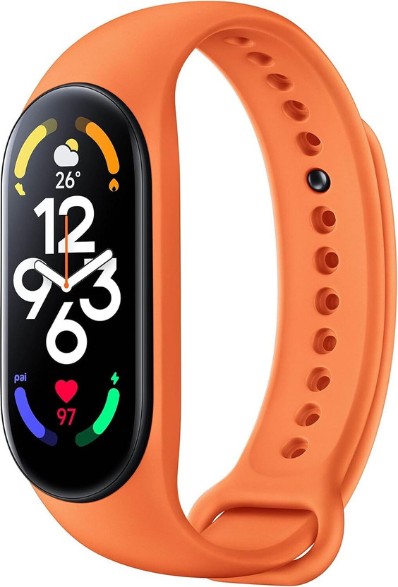 DRUMSTONE M6 Smart Fitness Band(Orange Strap, Size : regular)